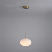 LED-Hängelampe Confetti, Ø 25 cm, goldfarben/weiß, Glas