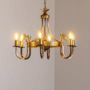 Kronleuchter Castle, hell patiniert, Ø 62 cm, Metall, 6-flg.