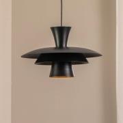 Hängeleuchte Plato, schwarz, Metall, Ø 38 cm, E27