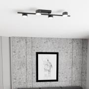 Deckenstrahler Bet, Länge 80 cm, schwarz, Metall, 4-flg.