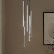 Hängeleuchte Sopel Lux, 5-flammig, rund, schwarz/silber, G9