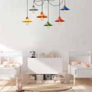 Hängeleuchte Manavgat, 6-flammig, Multicolour, Länge 144 cm