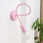 Wandleuchte Oxford, rosa, Metall, E27