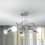 Deckenleuchte Oxford, chrom, 5-flammig, Ø 47 cm, Metall