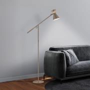 Helestra LED-Stehlampe LUK, braun, dim., höhenverstellbar