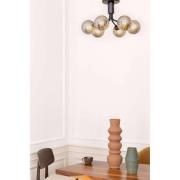 Nuura Deckenleuchte Apiales 6, schwarz/rauchgrau, Ø 50 cm