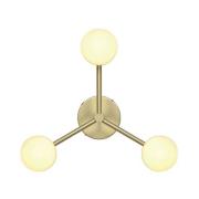 Deckenleuchte Contina, messingfarben, Ø 48 cm, Metall/Glas