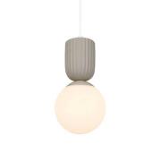 Hängeleuchte Sadie, beigefarben, Ø 15 cm, Glas/Keramik