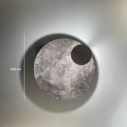 Knikerboker LED-Wandlampe Pois, silber, Ø 25 cm, dimmbar