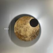 Knikerboker LED-Wandlampe Pois, gold, Ø 25 cm, dimmbar