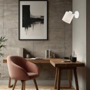 Wandleuchte Suerte, cremeweiß, Leinentextil, 18 cm hoch, E14