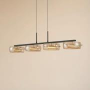 Lucande LED-Hängeleuchte Martis, amber, 4-flg., dimmbar