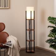 Stehleuchte Shelf, schwarz/kupfer, Stoff, Höhe 130 cm, E27