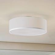 Lindby Deckenleuchte Sebatin, Ø 40 cm, weiß, Stoff, E27