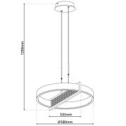 LED-Hängeleuchte Yvaris, silber, CCT, Fernbedienung