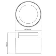 LED-Deckenspot Trimes, Ø 14 cm, schwarz, CCT, step-dim