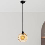 Pendelleuchte Benek, gelb, Glas, Ø 20 cm, E27