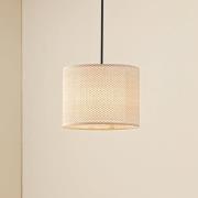 Lindby Hängeleuchte Soula, Ø 26 cm, beige, Kunststoff, E27