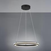 LED-Hängelampe Amador, Ø 45 cm, schwarz matt, Metall, CCT