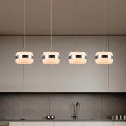 LED-Pendellampe Dios, nickelfarben, Länge 85 cm, CCT, 4-flg.