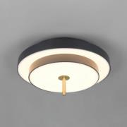 LED-Deckenlampe Keaton, schwarz/goldfarben, Ø 40 cm, CCT
