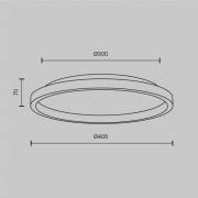 LED-Deckenleuchte Orign, Ø 41 cm, schwarz, Metall/Stein