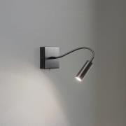 Wandlampe Ojos, anthrazit, Leselampe, verstellbar, 33 cm, G9