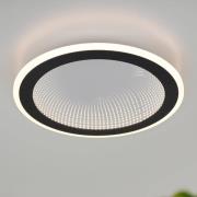 LED-Deckenleuchte Glace, schwarz, CCT, dimmbar, Metall