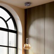 LED-Hängelampe Scarlett, amberfarben, Ø 18 cm, Glas