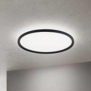 LED-Deckenlampe Kant, Ø 60 cm schwarz, CCT Metall/Kunststoff