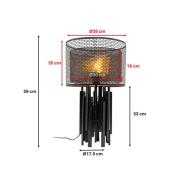 KARE Tischleuchte Coachella Glam, schwarz/gold, 59 cm, E27