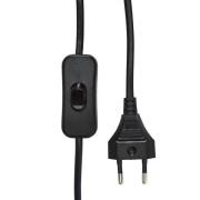 PR Home Tischlampe Solo, schwarz/schwarz, Höhe 55 cm, Stoff