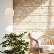 LED-Wandleuchte Orios Plus, sandfarben, Metall, Ø 30 cm