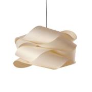 LZF Hängelampe Link, elfenbein-/nickelfarben Ø 46 cm Holz