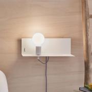 Paulmann Wandlampe Devara, weiß, 40 cm E27 USB-Port