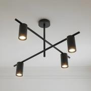 Lindby Deckenleuchte Marilou, schwarz, 4-flammig, Ø 70cm