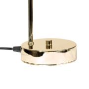 Tischleuchte Rico, Glas/Metall, gold/weiß, Höhe 36 cm