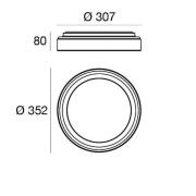 LED-Wandleuchte Iside, schwarz, Metall, Ø 35 cm, IP40