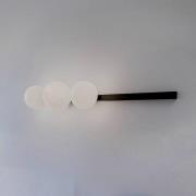 Wandleuchte Garda 3, schwarz, Metall, Glas, 3-flammig