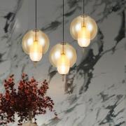 LED-Pendellampe Adol, rauchgrau, Ø 25 cm, Glas