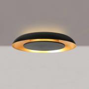 LED-Deckenleuchte Golden Veil, schwarz/gold, dimmbar, Metall