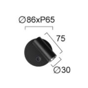 LED-Wandlampe Tara, schwarz, Ø 9 cm, Metall