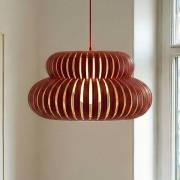 Lucande Hängeleuchte Slice, rot, Metall, Ø 48 cm