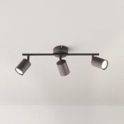 LED-Deckenstrahler Vano schwarz, dreiflammig lang