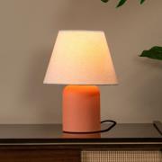 Tischlampe Macia, terrakotta/naturfarben 27 cm Keramik/Stoff