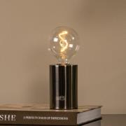 Akku-Tischlampe Vivo, schwarz-chrom, Höhe 22 cm, Metall