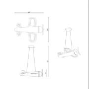 LED-Kinderzimmer-Pendellampe Fokker, grau Länge 46 cm Metall