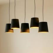 Lucande Thamila Hängeleuchte, schwarz, Eiche