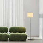 Stehleuchte Thea, creme/schwarz matt, Leinen, Höhe 160 cm