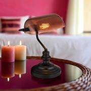 Tischleuchte Antique, kupferfarben/schwarz matt, Höhe 37 cm